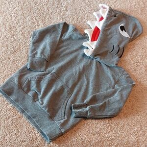 Doodle Pants Shark Kids Hoodie - Gray 4t